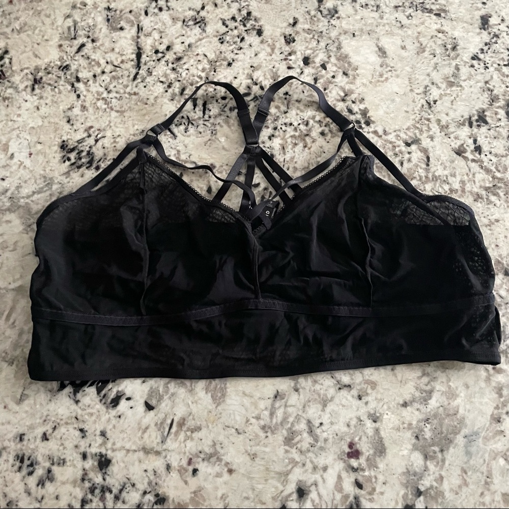 ❌SOLD Torrid Black Diamond Mesh Strappy Bralette 4X NWT 10463423 - Picture 8 of 13